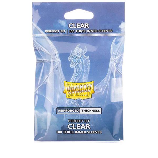 Dragon Shield Sleeves: Perfect Fit Standard- Thick Inner Sleeves- Clear (100 ct.) By Arcane Tinmen