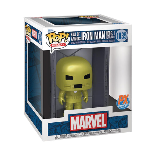 Pop Deluxe Marvel Hall Of Armor Iron Man Mdl1 Px Vin Fig (c: