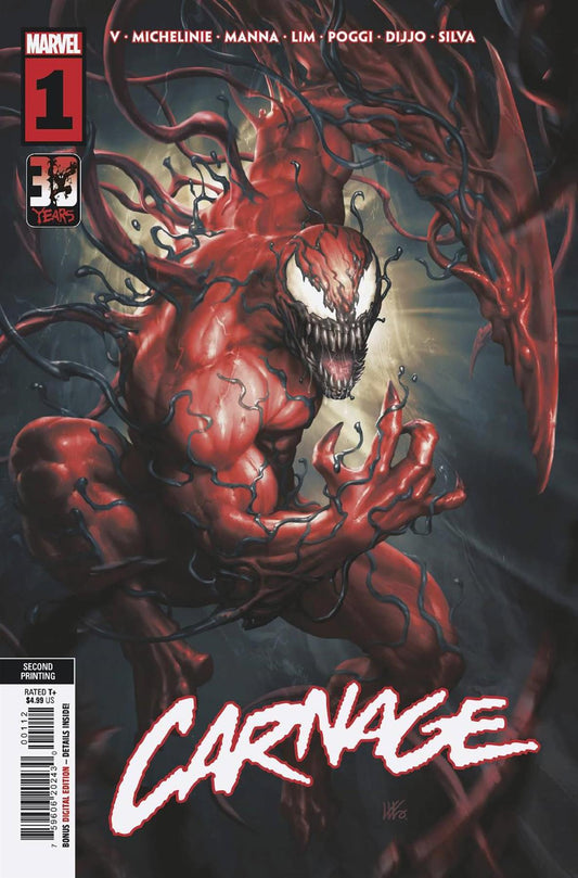 Carnage #1 2nd Ptg Kunkka Var Marvel Prh Comic Book