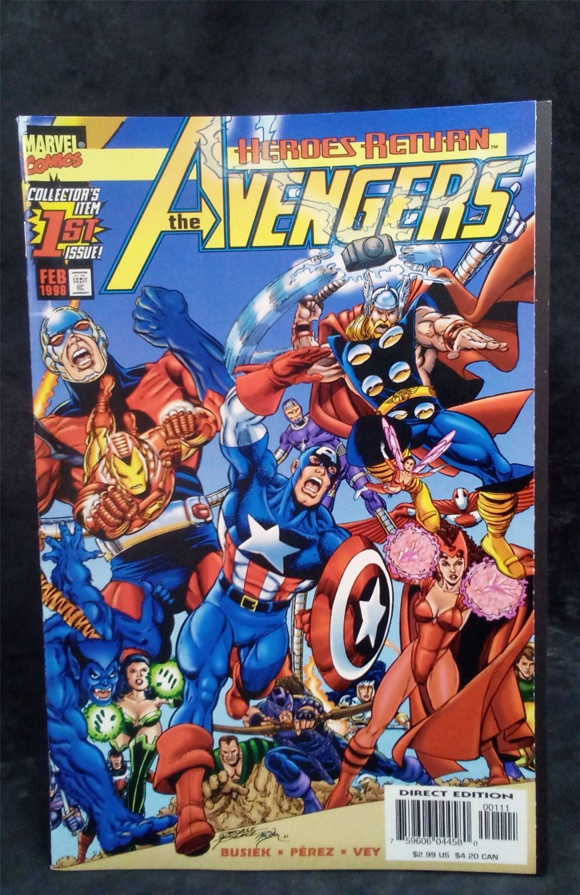Avengers #1 Yellow Logo Direct Edition 1998 Marvel Comics Comic Book