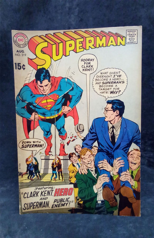 Superman #219 1969 DC Comics Comic Book