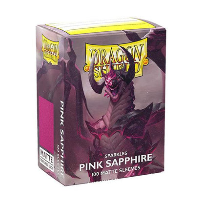 Dragon Shield Sleeves Standard- Matte Sparkles Pink Sapphire (100 ct.) By Arcane Tinmen