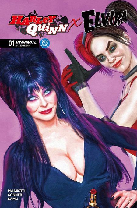 Harley Quinn X Elvira #1 Cvr Y Inc 1:10 Mark Spears Pink Foc Bonus Var DYNAMITE Entertainment Comic Book