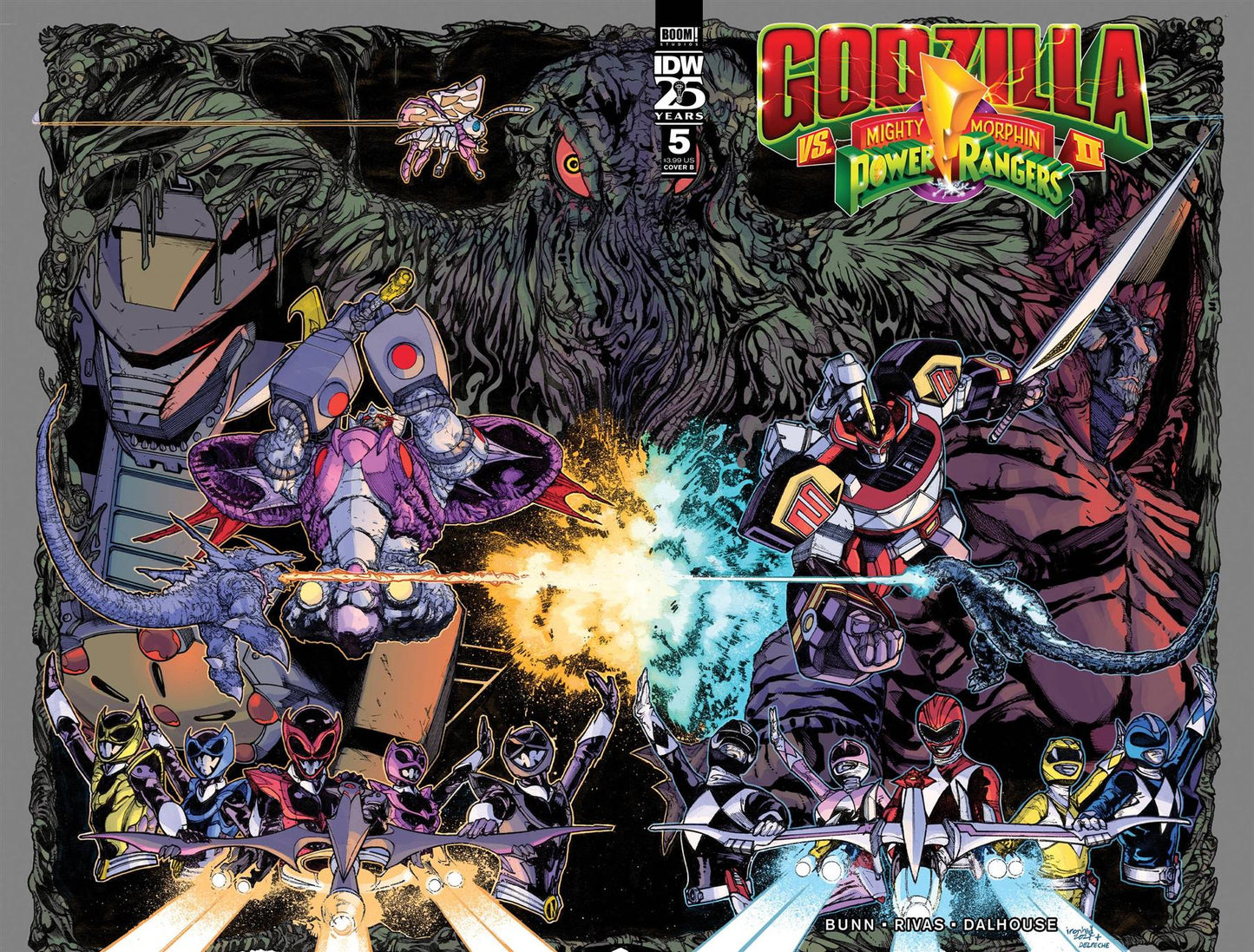 Godzilla Vs Mmpr Ii #5 Cvr B Sanchez Idw-prh Comic Book