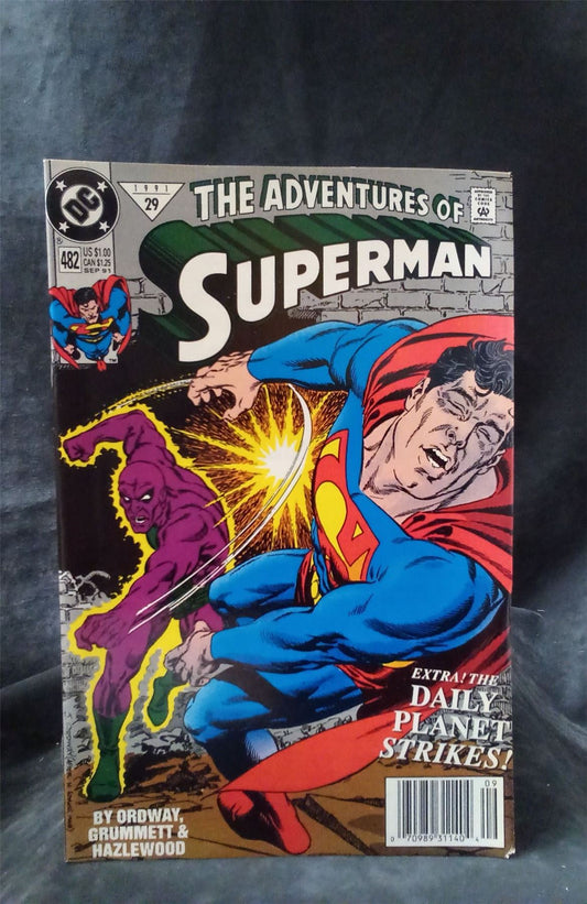 Adventures of Superman #482 Newsstand Edition 1991 DC Comics Comic Book