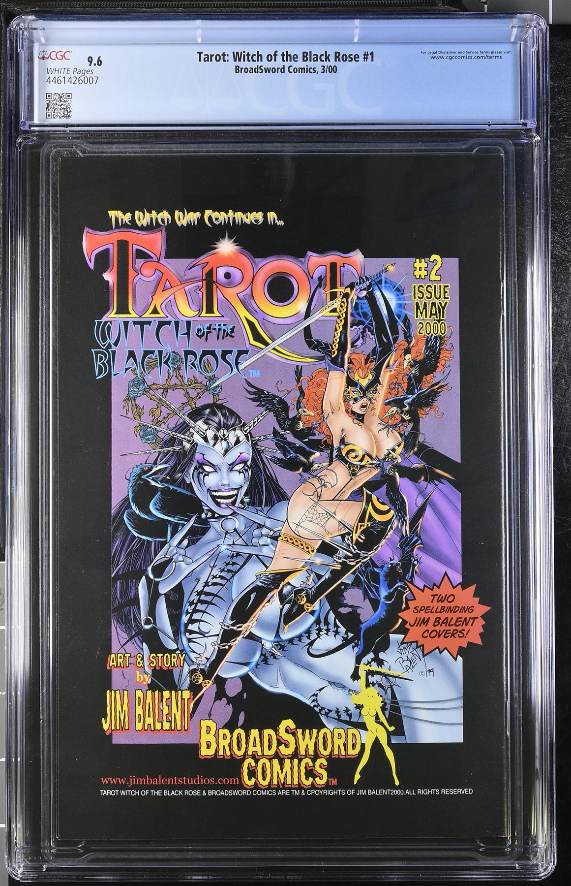 Tarot Witch of the Black Rose #1 BroadSword Comics 2000 CGC 9.6 Graded Comic Book