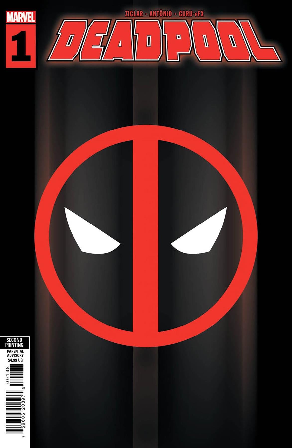 Deadpool #1 2nd Ptg 25 Copy Incv Insignia Var Marvel Prh Comic Book