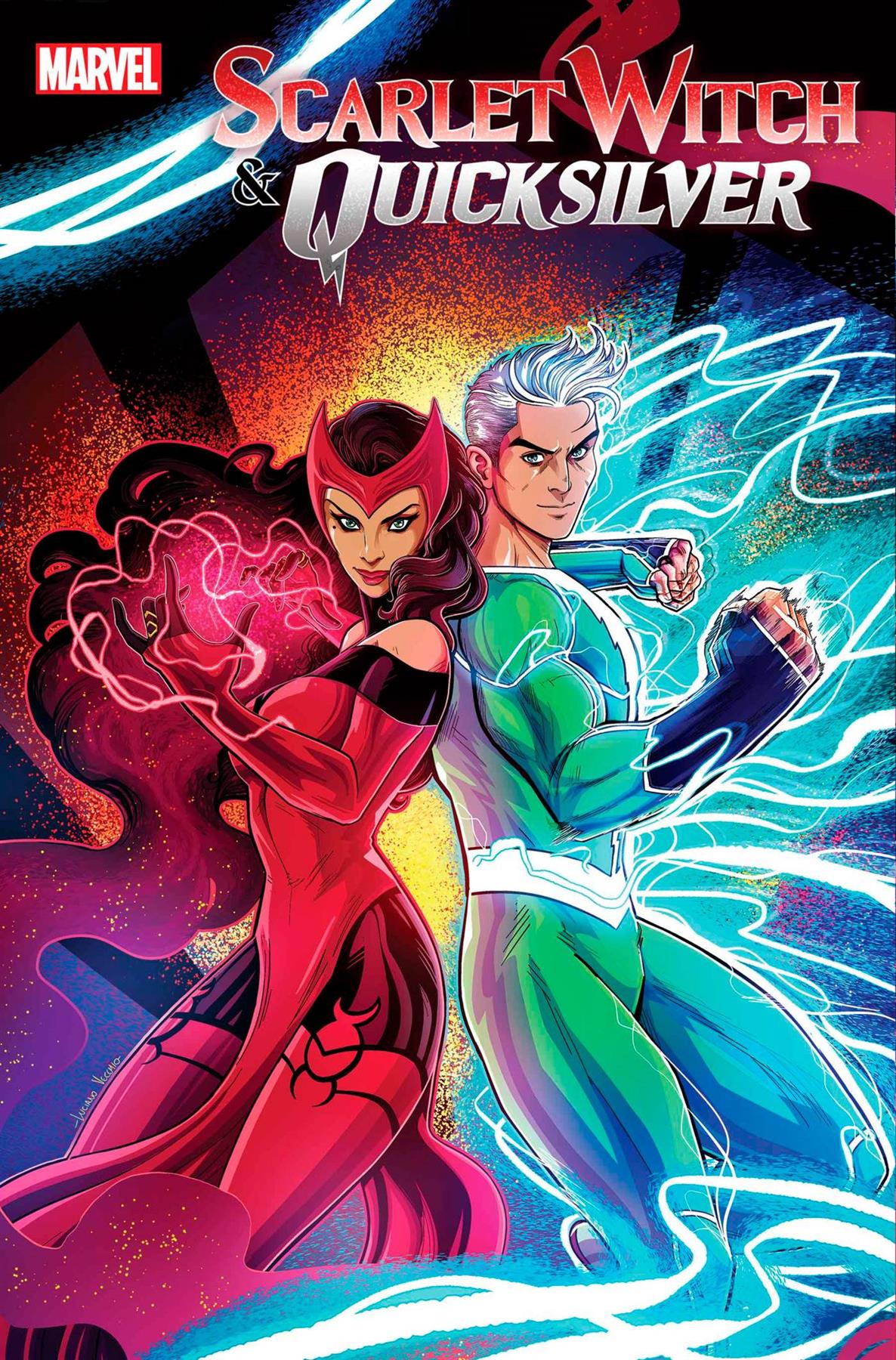 Scarlet Witch Quicksilver #1 Luciano Vecchio Foil Var (Luciano Vecchio Foil Var) Marvel Prh Comic Book 2024