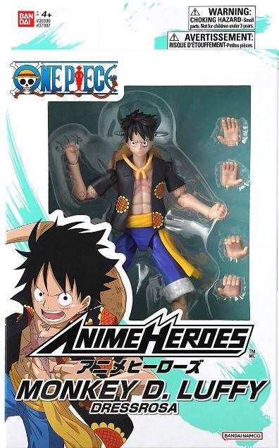 One Piece Anime Heroes Action Figure Monkey D. Luffy Dressrosa Version by Bandai Namco