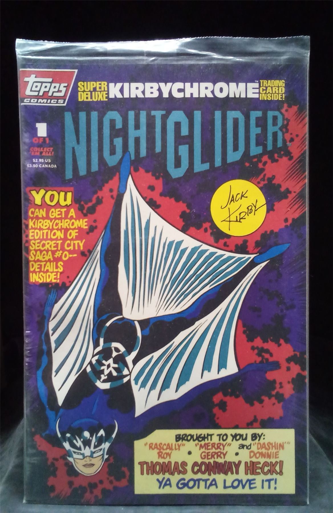 Night Glider *Sealed* w/ trading cards 1993 Not Specified Comic Book