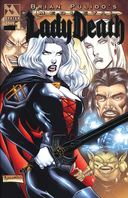Medieval Lady Death Platinum A Bag Set (5ct) Boundless Comics Comic Book