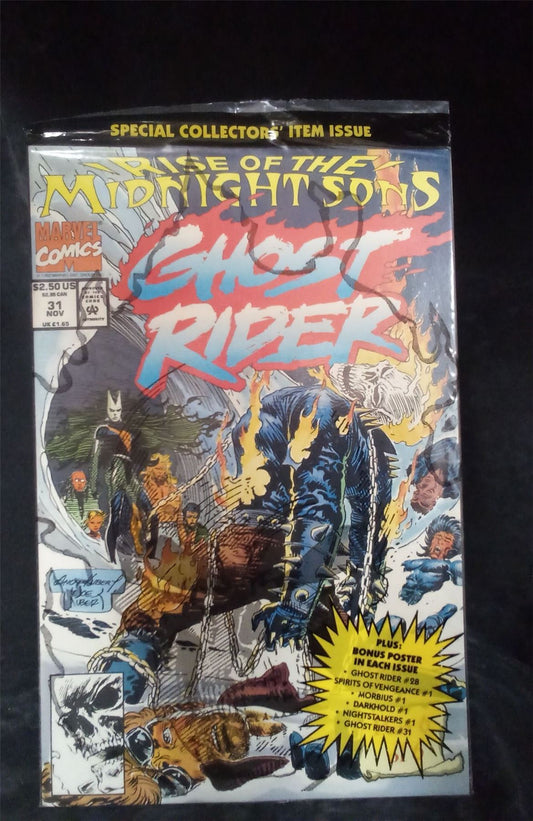 Ghost Rider #31 Direct Edition 1992 w/ Bonus Poster Marvel Comic Book