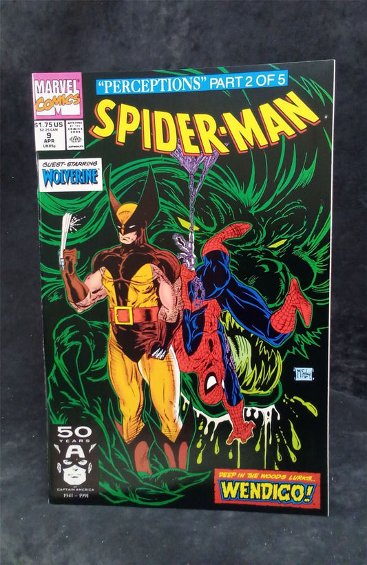 Spider-Man #9 Newsstand Edition 1991 Marvel Comics Comic Book