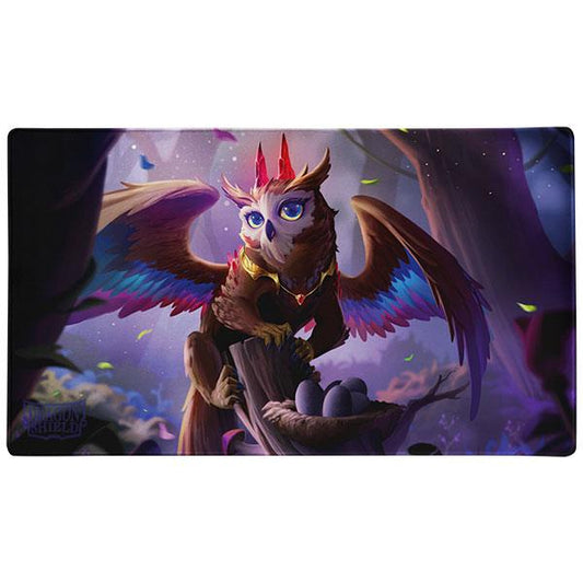 Dragon Shield: Playmat w/ Tube- 'Spirit Animals- The Dragowlis' Art, Limited Edition By Arcane Tinmen