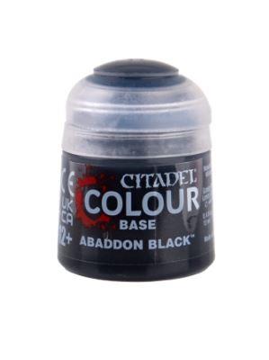 Citadel Colour Base: Abaddon Black 21-25 (12ML) by Games Workshop