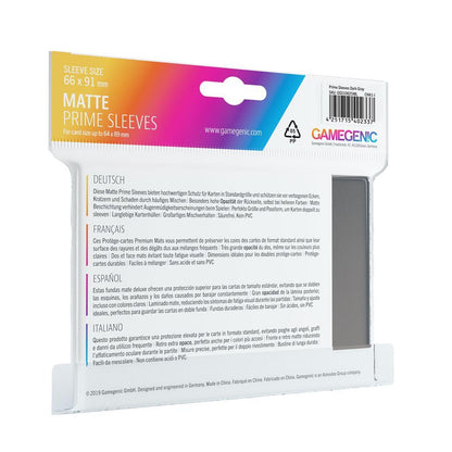 MATTE Prime Sleeves: Standard Gray Gamegenics