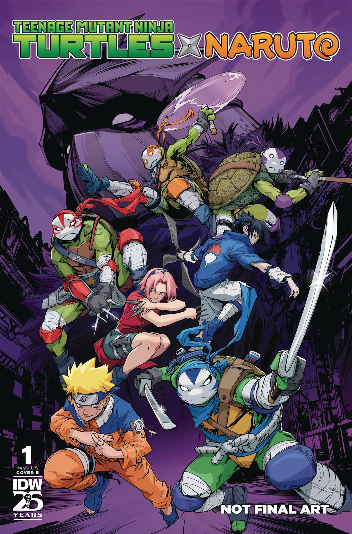 Teenage Mutant Ninja Turtles X Naruto #1 Cvr B Prasetya Idw-prh Comic Book