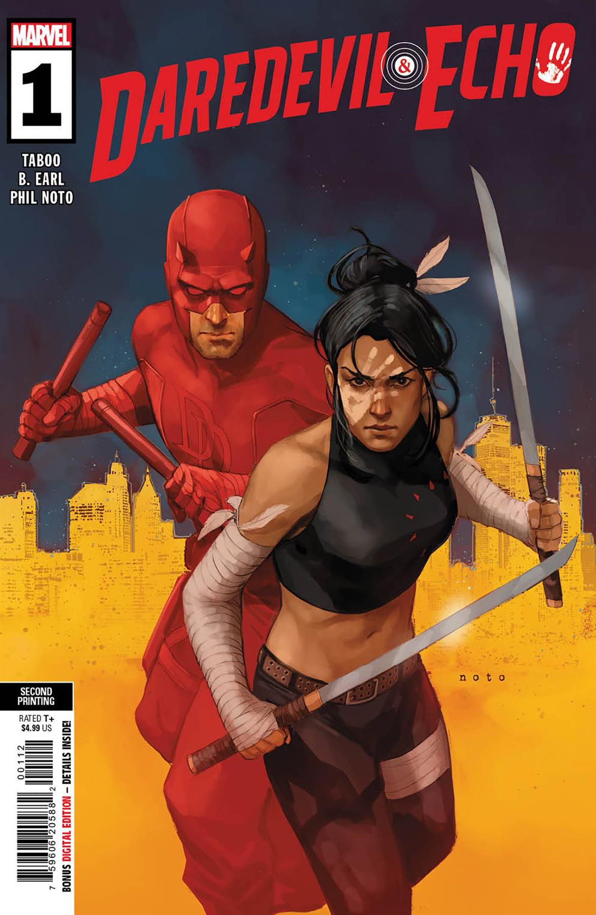 Daredevil And Echo #1 (of 4) 2nd Ptg Phil Noto Var Marvel Prh Comic Book