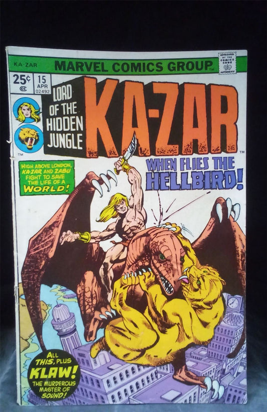 Ka-Zar #15 1976 Marvel Comics Comic Book