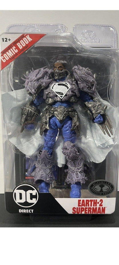 DC Direct 7in WV5 Platinum Earth-2 Superman Action Figure w/comic