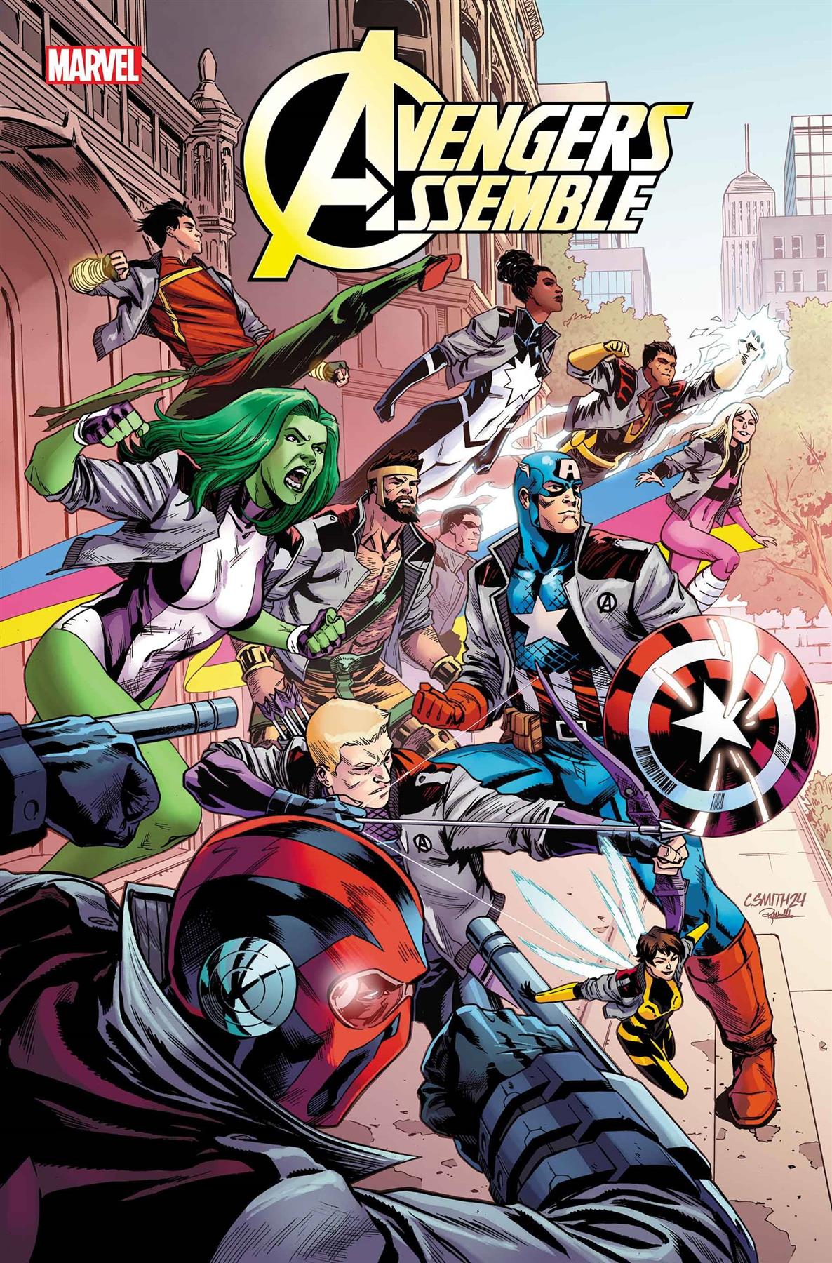 Avengers Assemble #1 Cory Smith Avengers Jacket Var Marvel Prh Comic Book 2024
