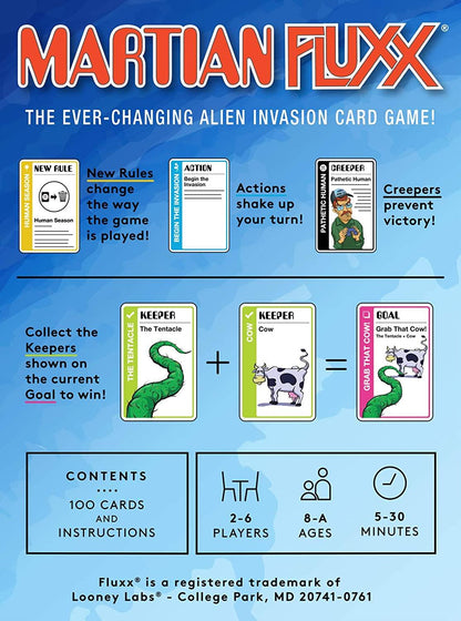 Fluxx: Martian Fluxx Board Game by Looney Labs