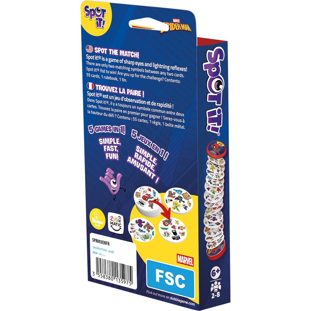 Spot It! Spider-Man Eco Blister Card Game by Zygomatic