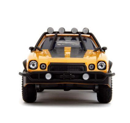 Hollywood Rides Transformers Rise of the Beasts Bumblebee 1977 Camaro 1:24 Scale Die-Cast Metal Vehicle with Badge Action Figure by Jada Toys