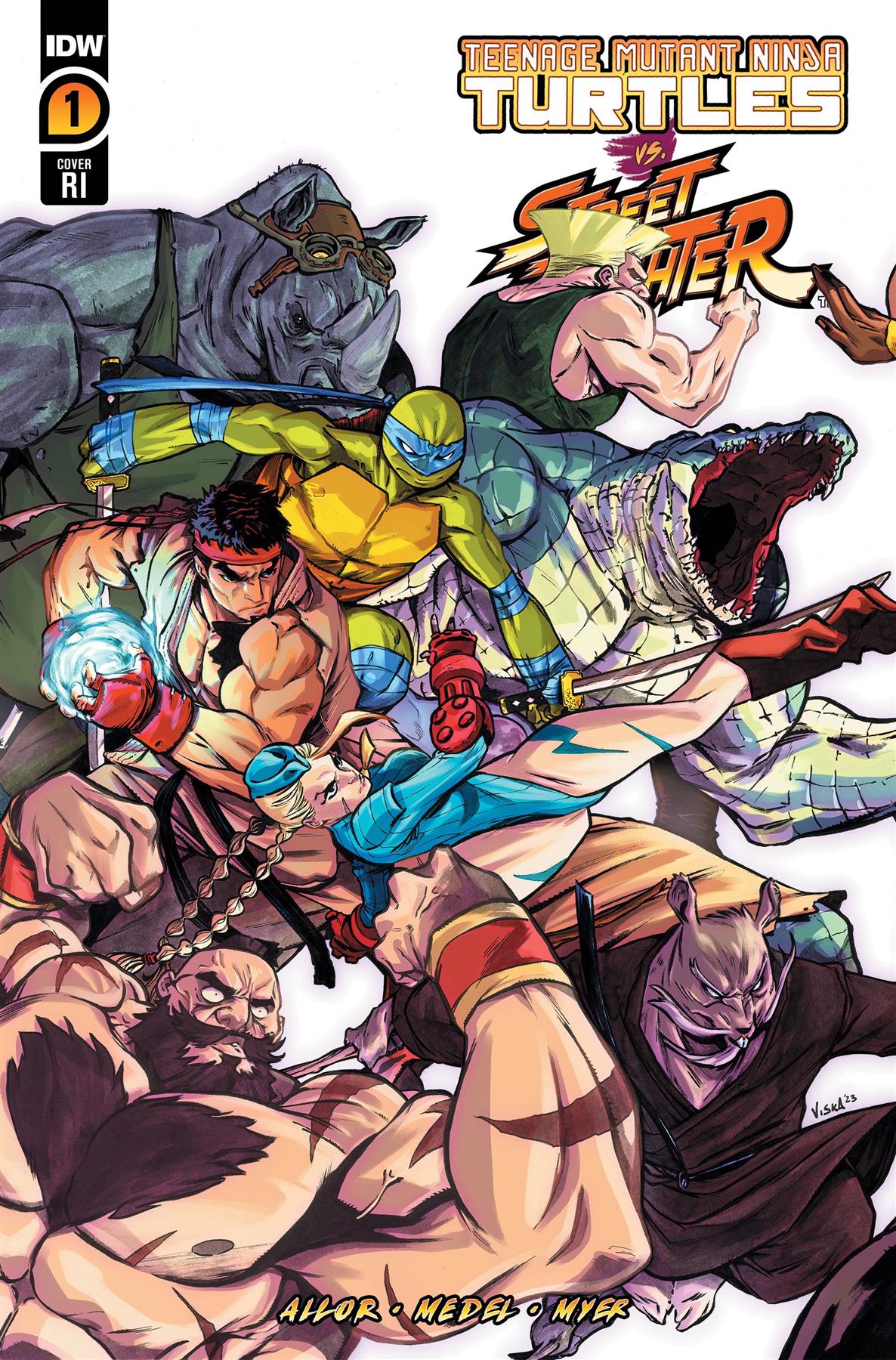 Tmnt Vs Street Fighter #1 (of 5) Cvr D 25 Copy Incv Federici Idw-prh Comic Book