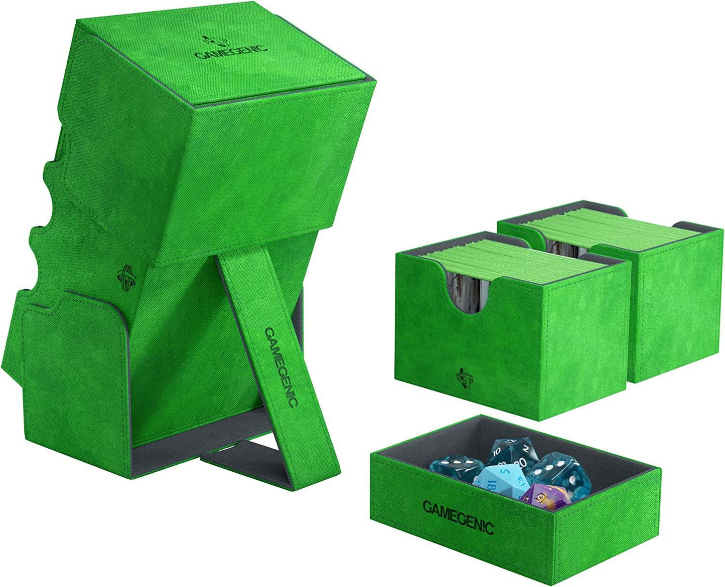 Stronghold Deck Box 200+  Green  TCG Gamegenic