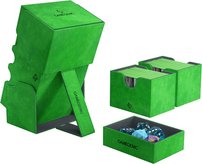Stronghold Deck Box 200+  Green  TCG Gamegenic