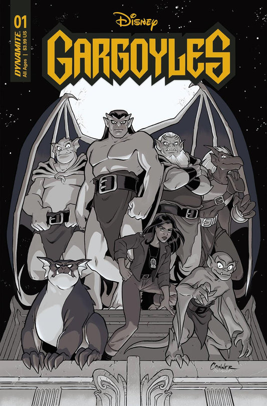 Gargoyles #1 Cvr P 75 Copy Incv Conner B&w (Cvr P 75 Copy Incv Conner B&w) Dynamite Comic Book 2022