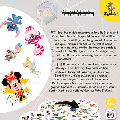Spot It Disney 100th Anniversary Board Game by Zygomatic