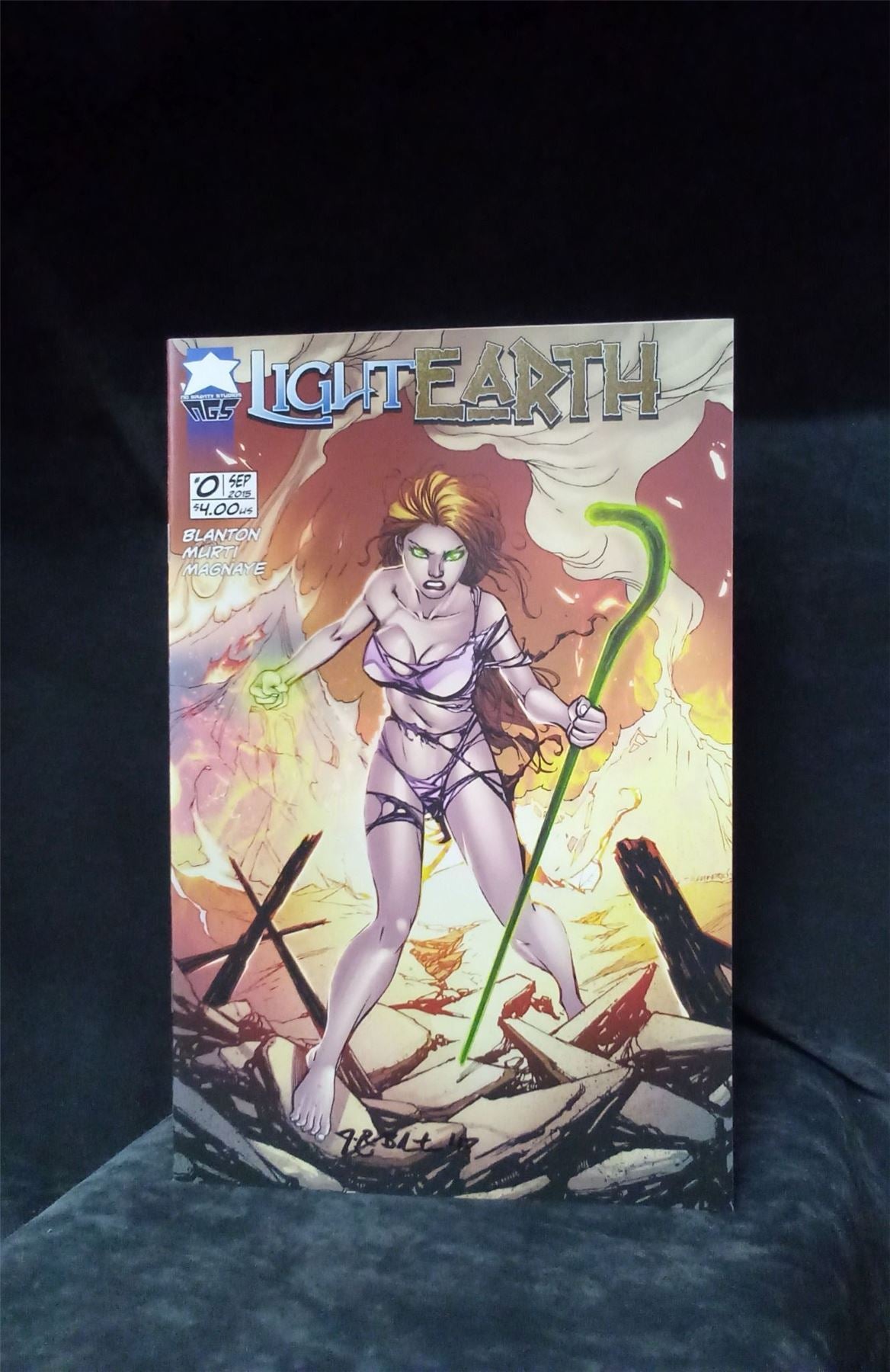 Light Earth #0 Cover B *signed* 2015  Comic Book