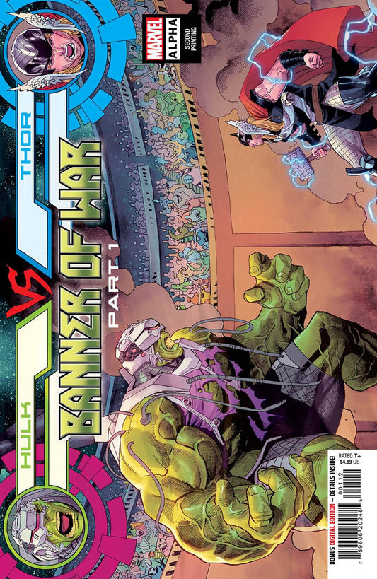 Hulk Vs Thor Banner War Alpha #1 2nd Ptg Coccolo Var Marvel Prh Comic Book