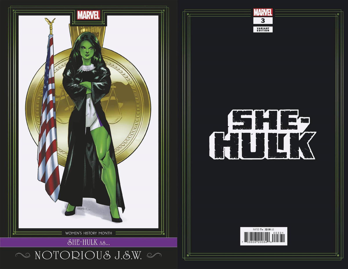 She-hulk #3 Bazaldua Womens History Var (Bazaldua Womens History Var) Marvel Prh Comic Book 2022
