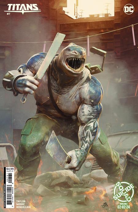Titans #7 Cvr F Bjorn Barends Suicide Squad Kill Arkham Asylum King Shark Card Stock Var DC Comics Comic Book