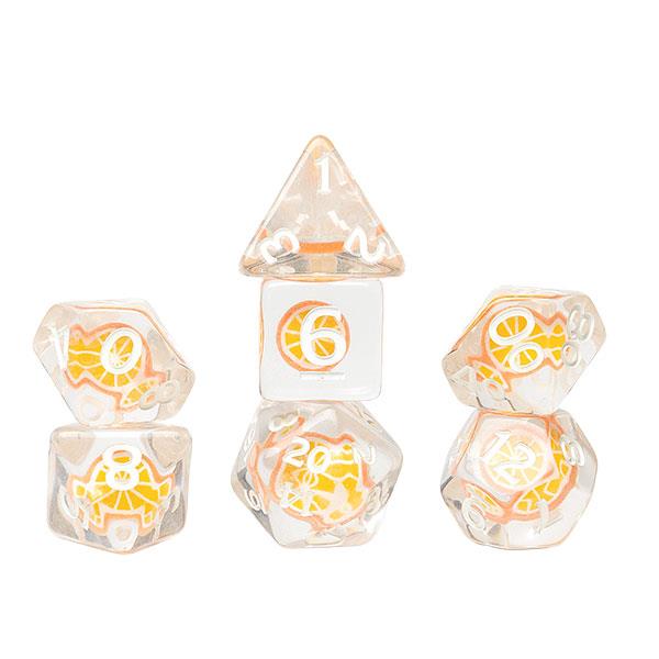7-Die Set Fruit Slice: Orange By Sirius A Dice Inc.