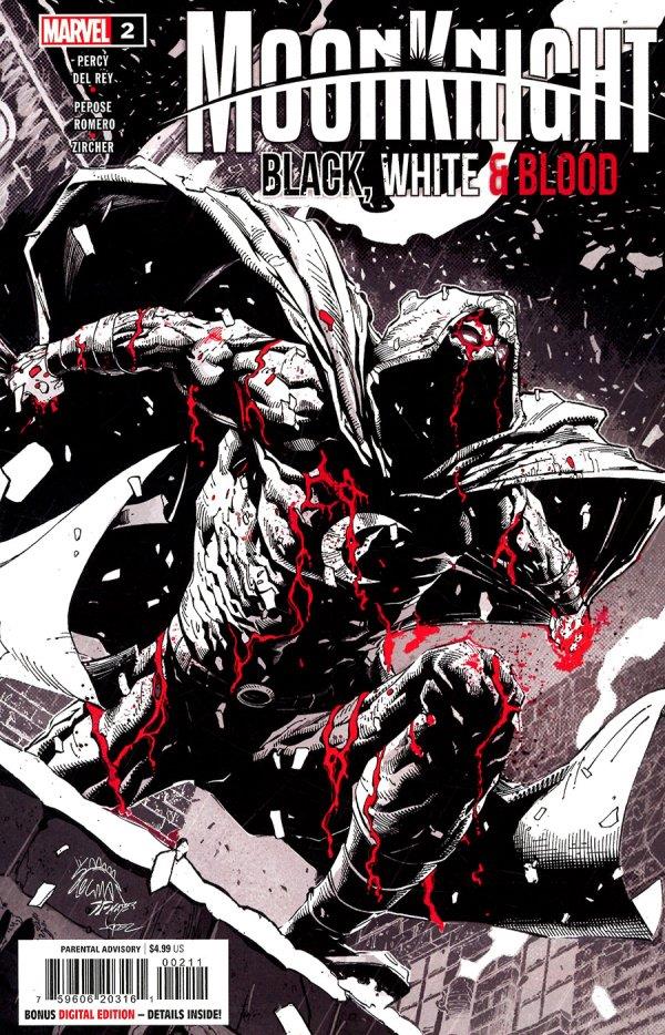 Moon Knight Black White Blood #2 () Marvel Prh Comic Book 2022