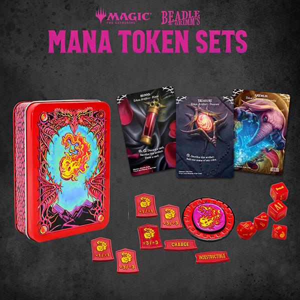 MTG Token Set Red Mana Metal Token Set By Beadle & Grimm's