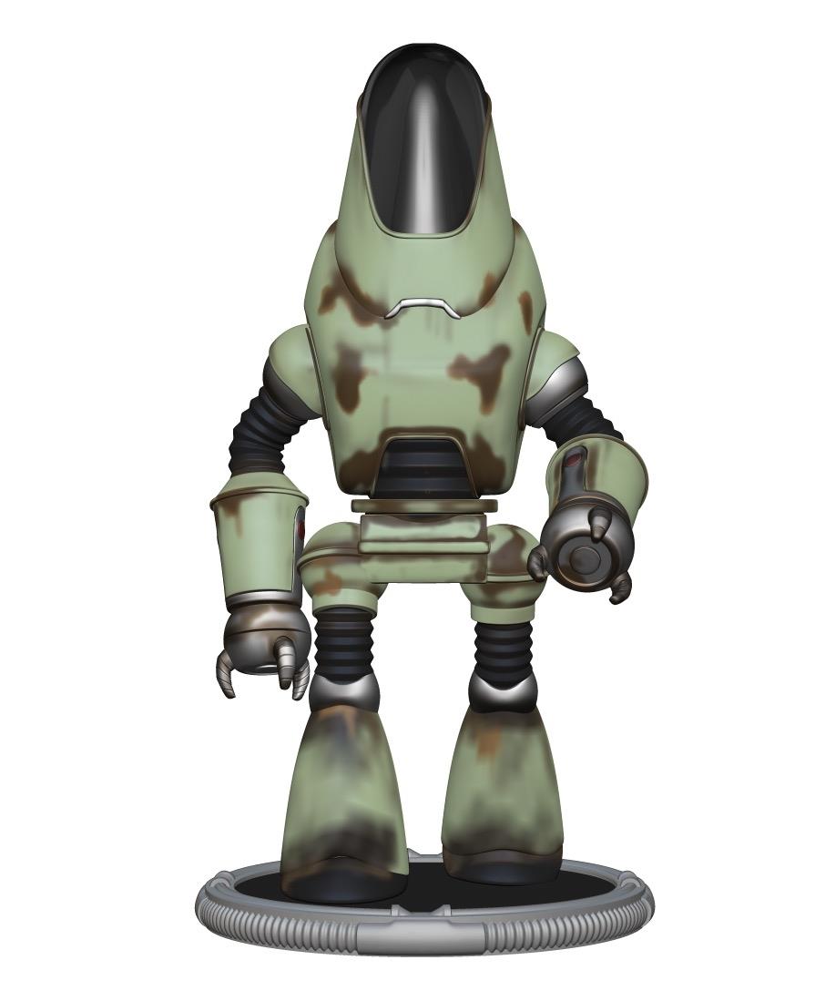 Fallout X01 & Protectron 3in Fig 2pk Deathclaw Baf