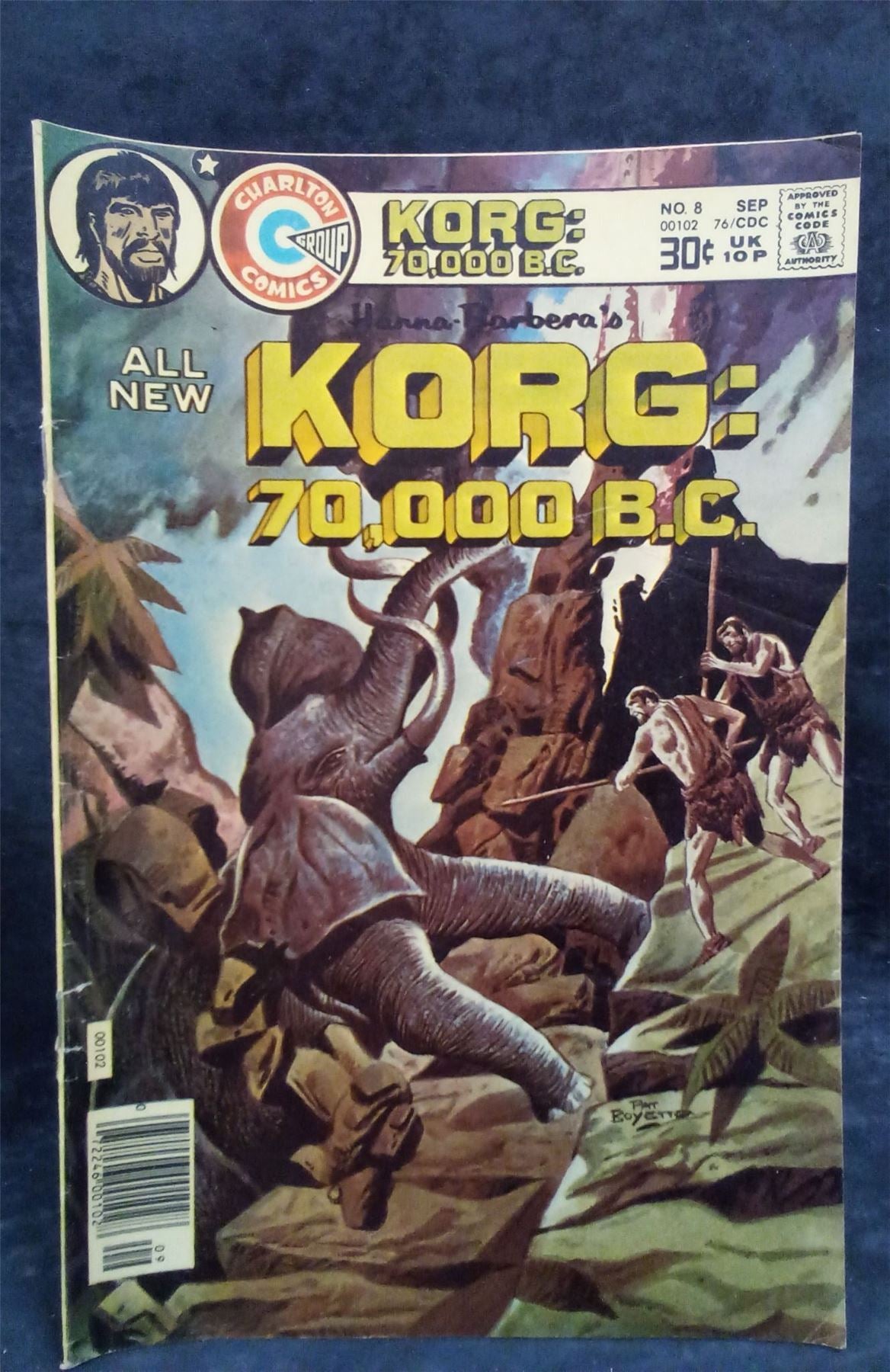 Korg: 70,000 B.C. #8 1976 charlton Comic Book