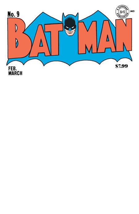 Batman #9 Facsimile Edition Cvr C Blank Card Stock Var DC Comics Comic Book