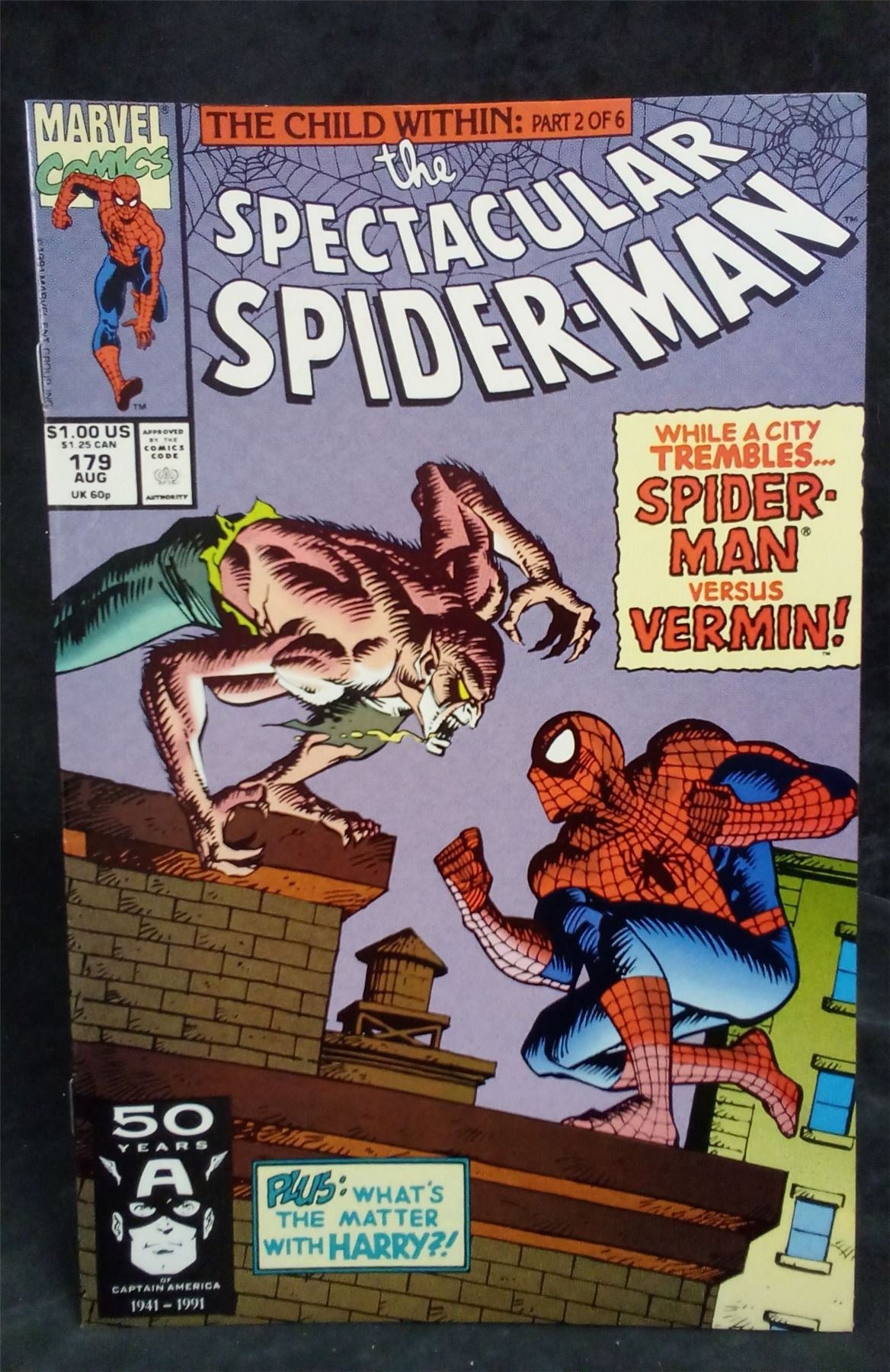 The Spectacular Spider-Man #179 1991 Marvel Comics Comic Book