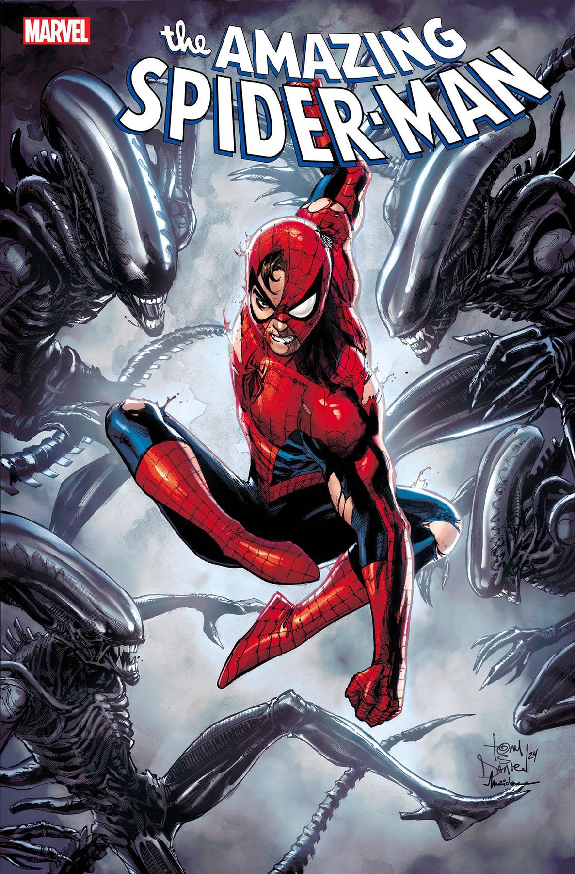 Amazing Spider-man #53 Tbd Astist Marvel Vs Alien Var Tbd Astist Marvel Vs Alien Var Marvel Prh Comic Book 2024