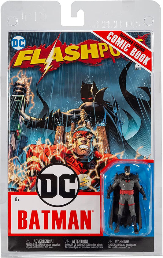 Dc Direct Wv2 Flashpoint Batman 3in Actin Figure W/comic