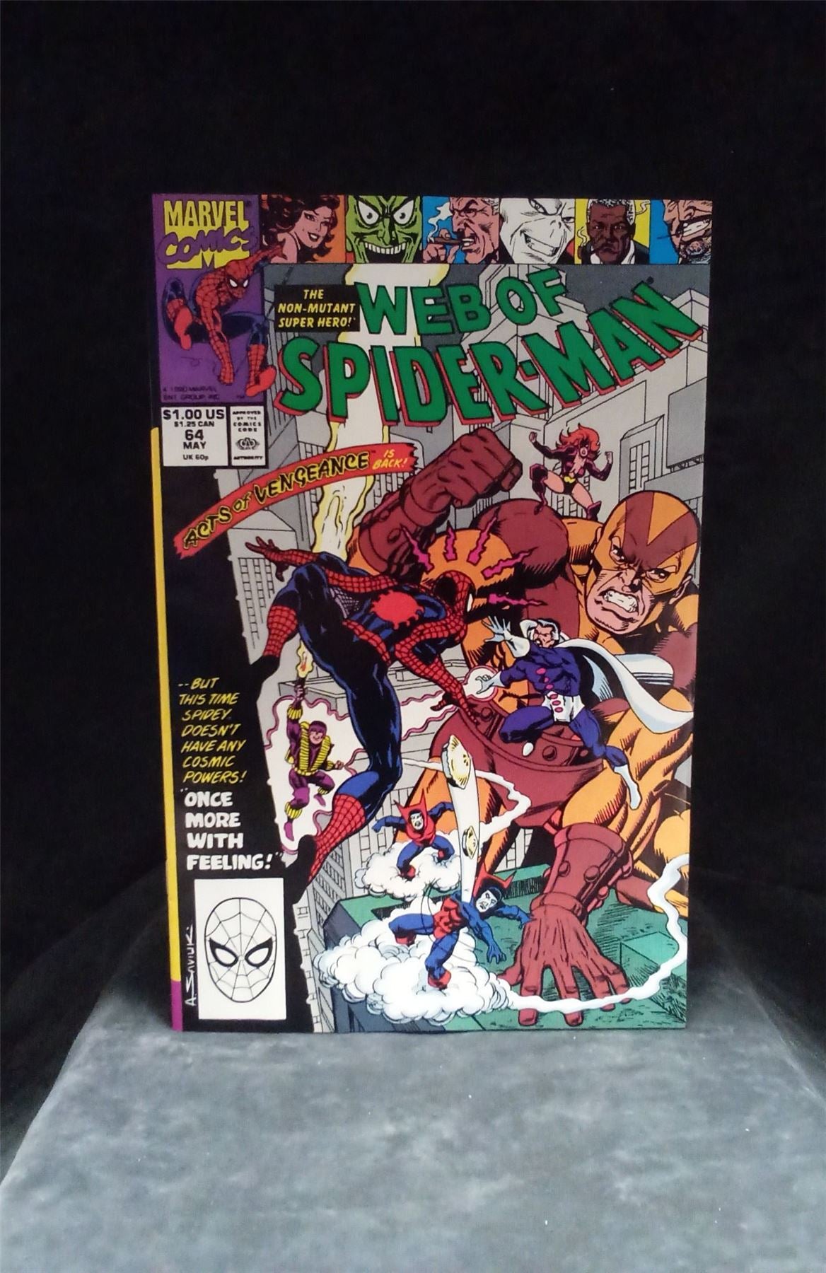 Web of Spider-Man #64 Newsstand Edition 1990 Marvel Comics Comic Book