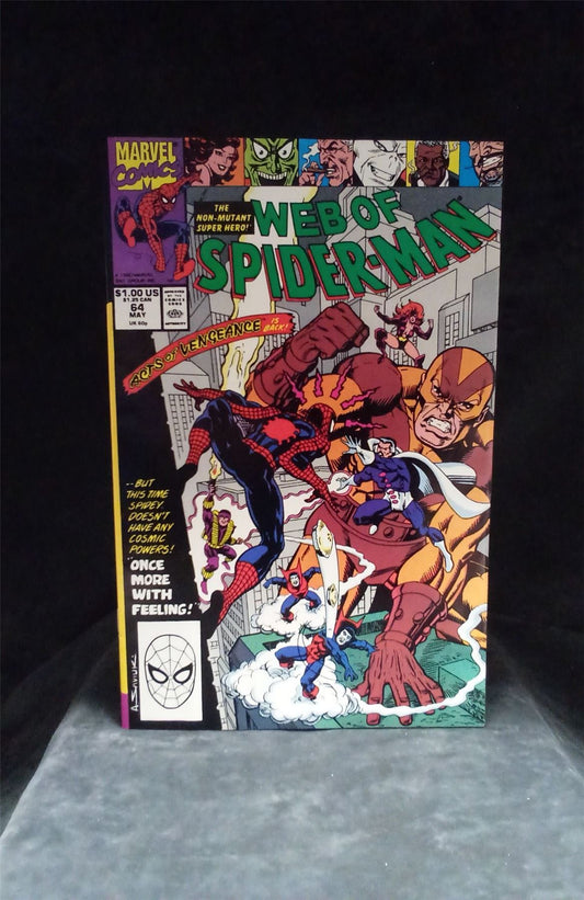 Web of Spider-Man #64 Newsstand Edition 1990 Marvel Comics Comic Book