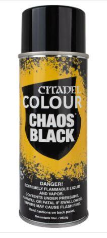 Citadel Colour Spray Paint: Chaos Black 62-02 by Games Workshop