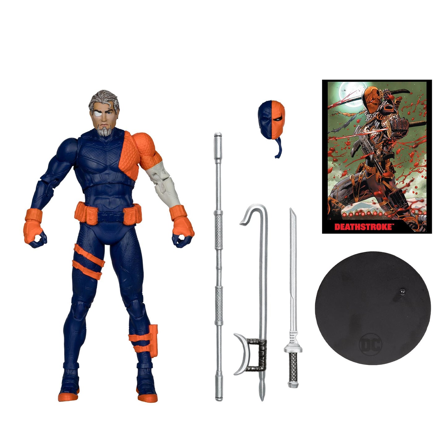 Dc Direct 7in Wv6 Deathstroke Rebirth Action Figure W/comic